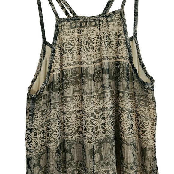 Womens Soft Flowy Sleeveless Halter Maxi Dress Multi Print Sz. S Boho Beach - Picture 6 of 13